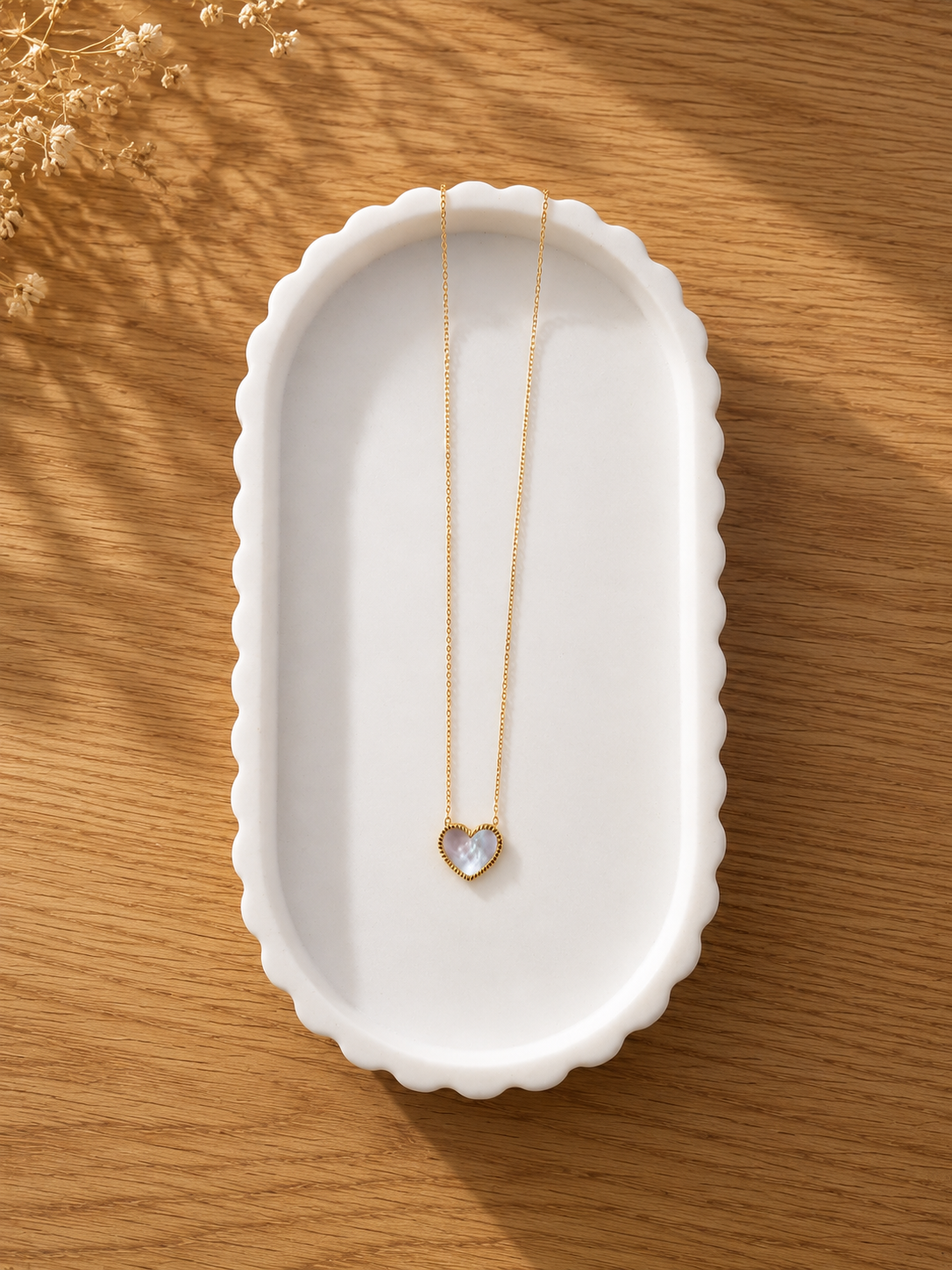 Collar Verano HEART WHITE